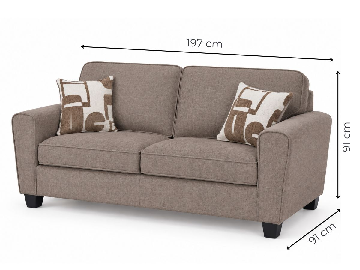 Ensemble de canapés AMELIA beige en tissu 2 + 3 places | PROCONFORT