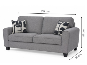 Ensemble de canapés AMELIA gris en tissu 2 + 3 places | PROCONFORT
