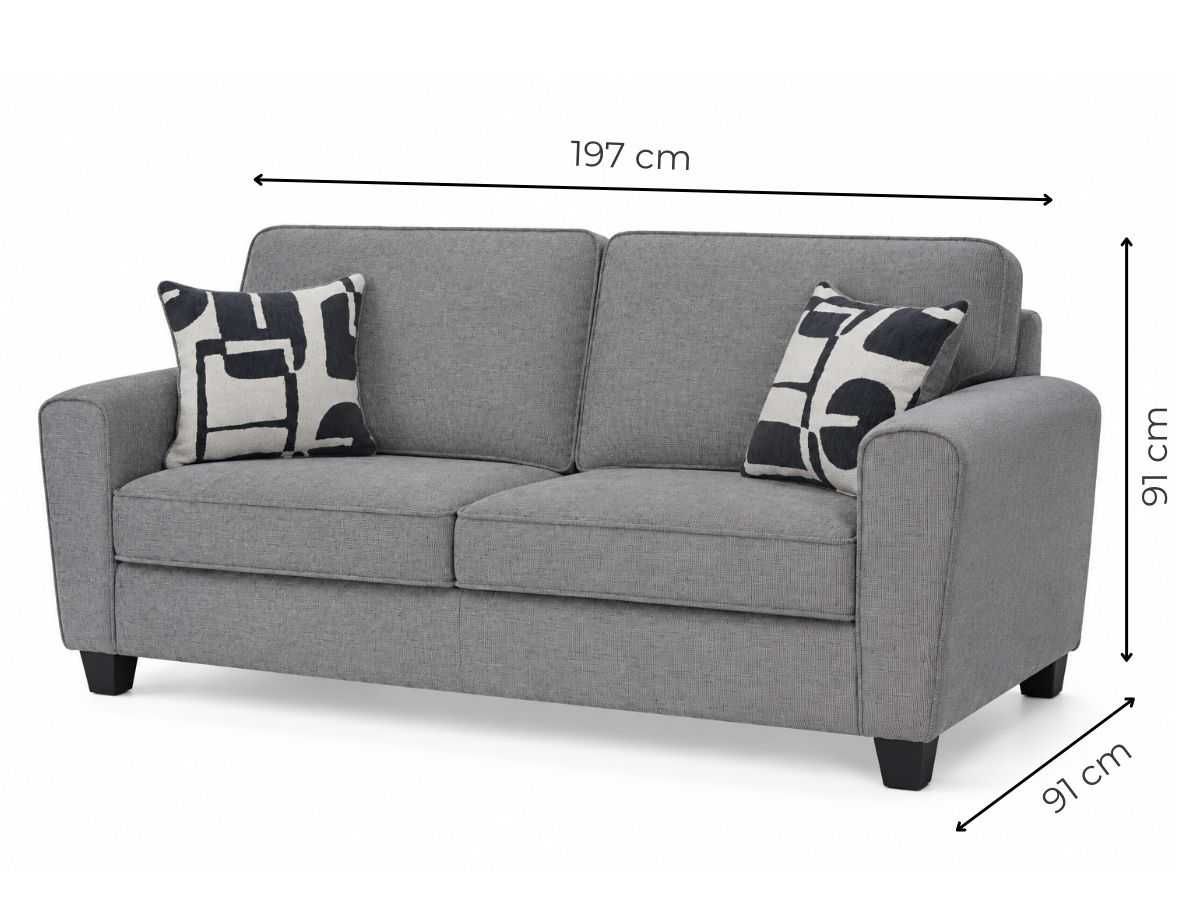 Ensemble de canapés AMELIA gris en tissu 2 + 3 places | PROCONFORT