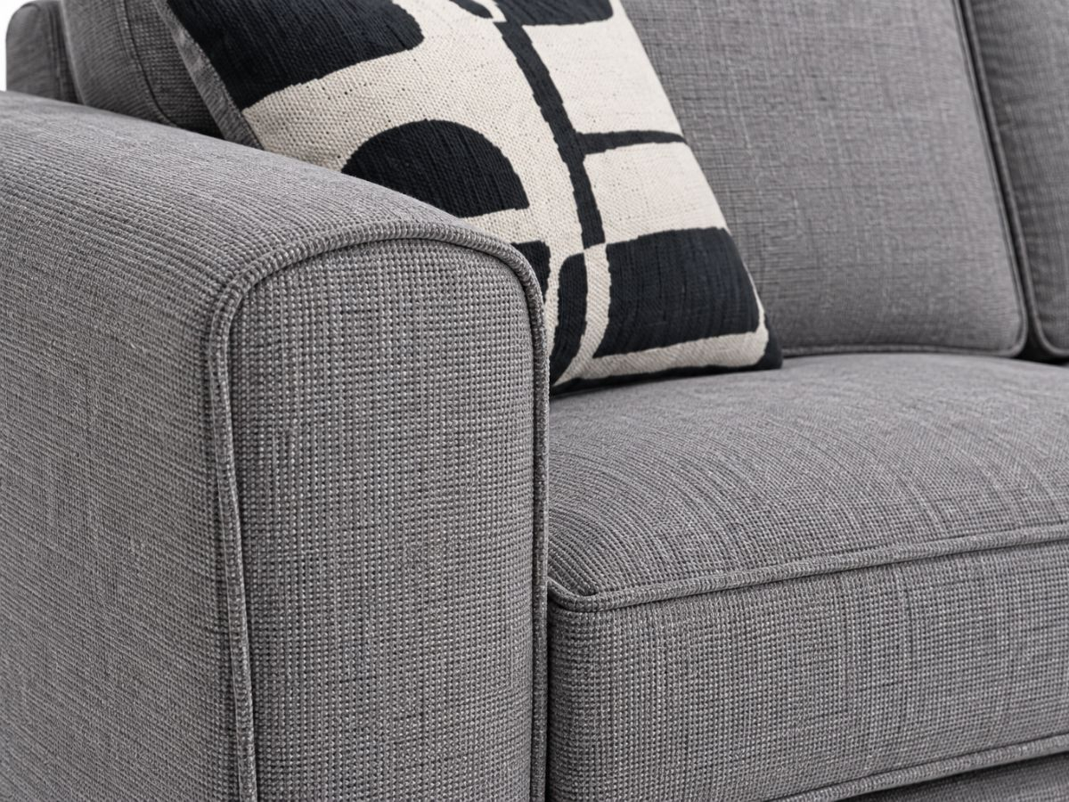 Ensemble de canapés AMELIA gris en tissu 2 + 3 places | PROCONFORT