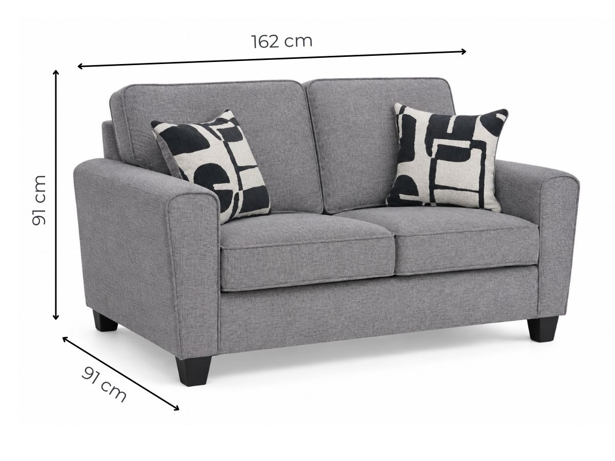 Ensemble de canapés AMELIA gris en tissu 2 + 3 places | PROCONFORT