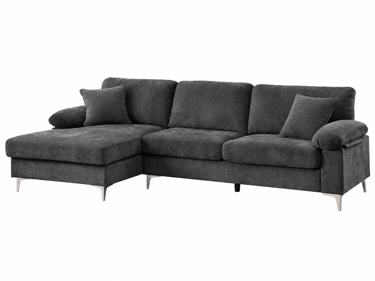 Canapé d'angle AXELLE gris déhoussable | PROCONFORT