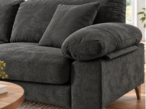 Canapé d'angle AXELLE gris déhoussable | PROCONFORT