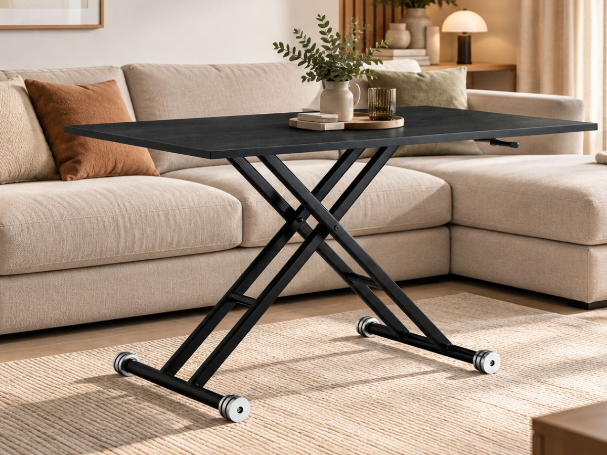 Table extensible DANA relevable noire ou blanche | PROCONFORT