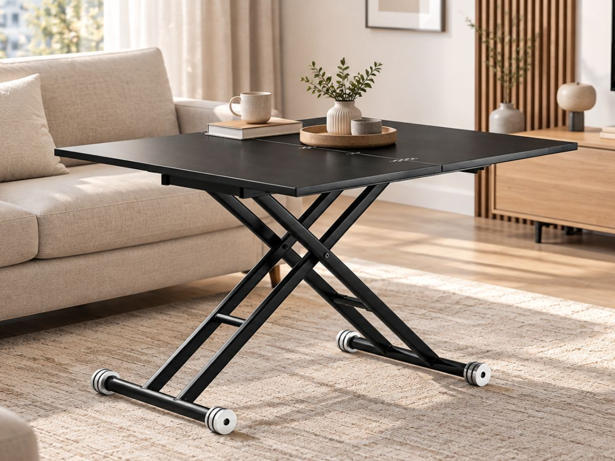 Table extensible SUSAN relevable noire ou blanche | PROCONFORT