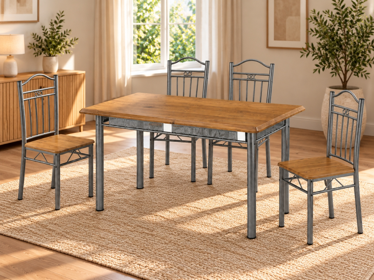 Ensemble table 4 chaises Charlotte | PROCONFORT